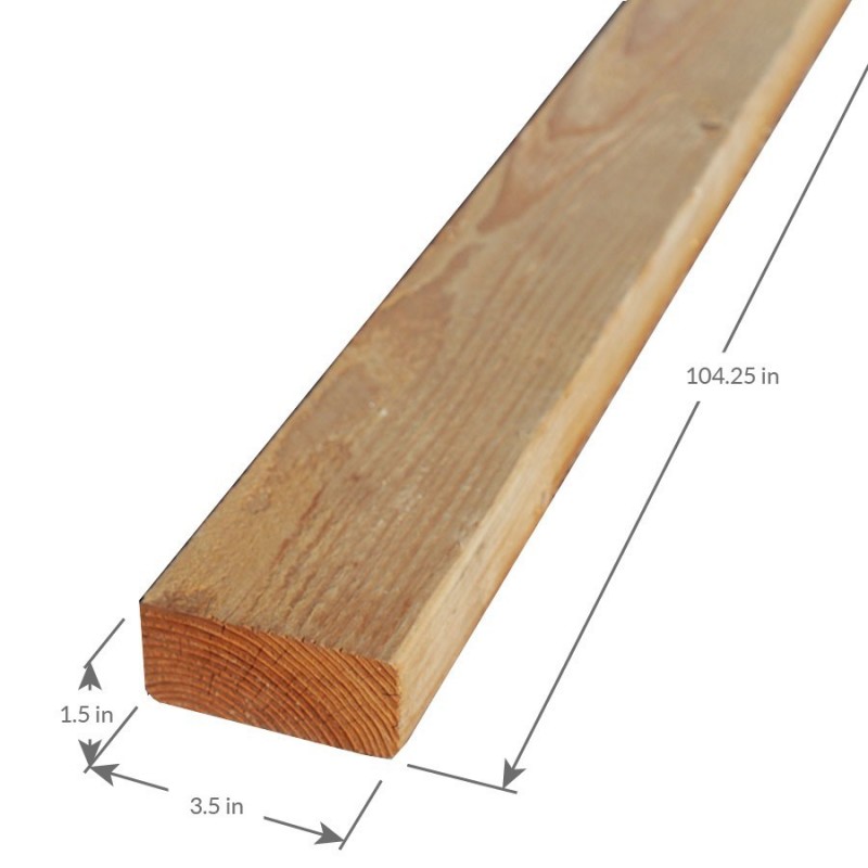 2x4 Lumber Actual Dimensions