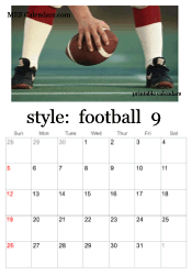 5 Free Football Background Calendars