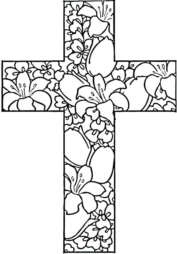 Adult Cross Coloring Pages Free