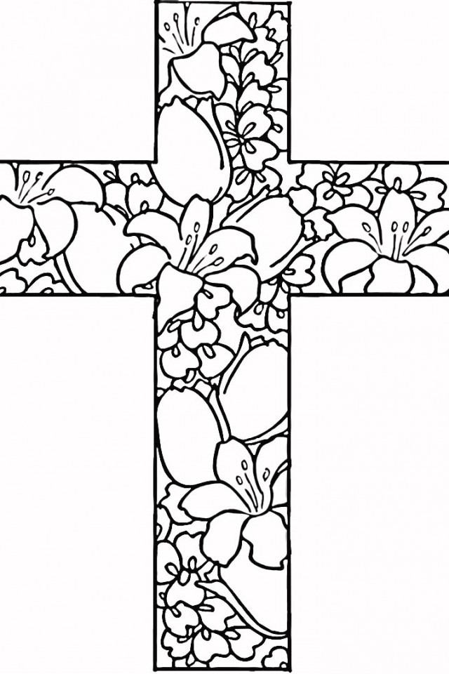 Coloring Pages For Adults Featuring Inspirational Cross Designs