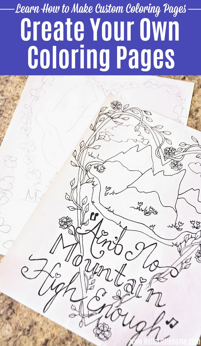 Create Your Own Coloring Pages