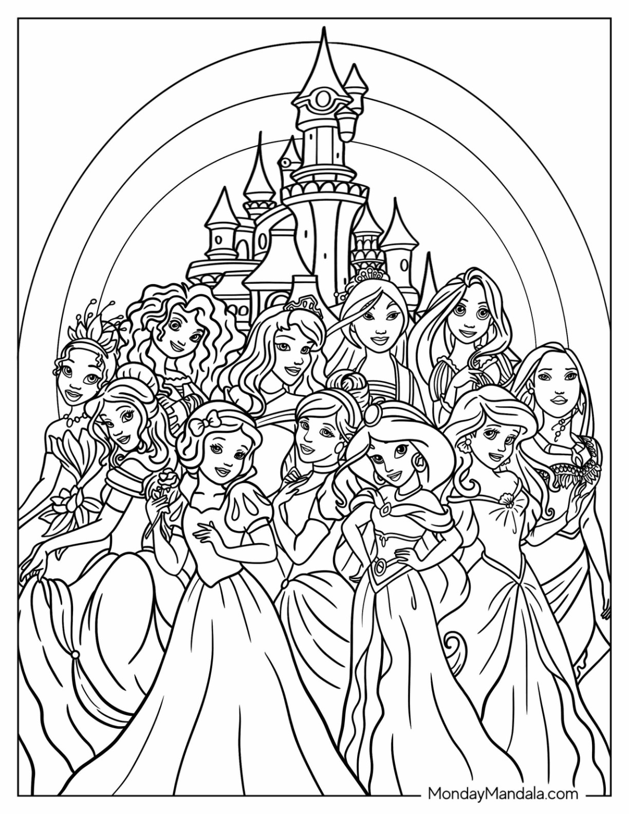 Disney Princess Coloring Page