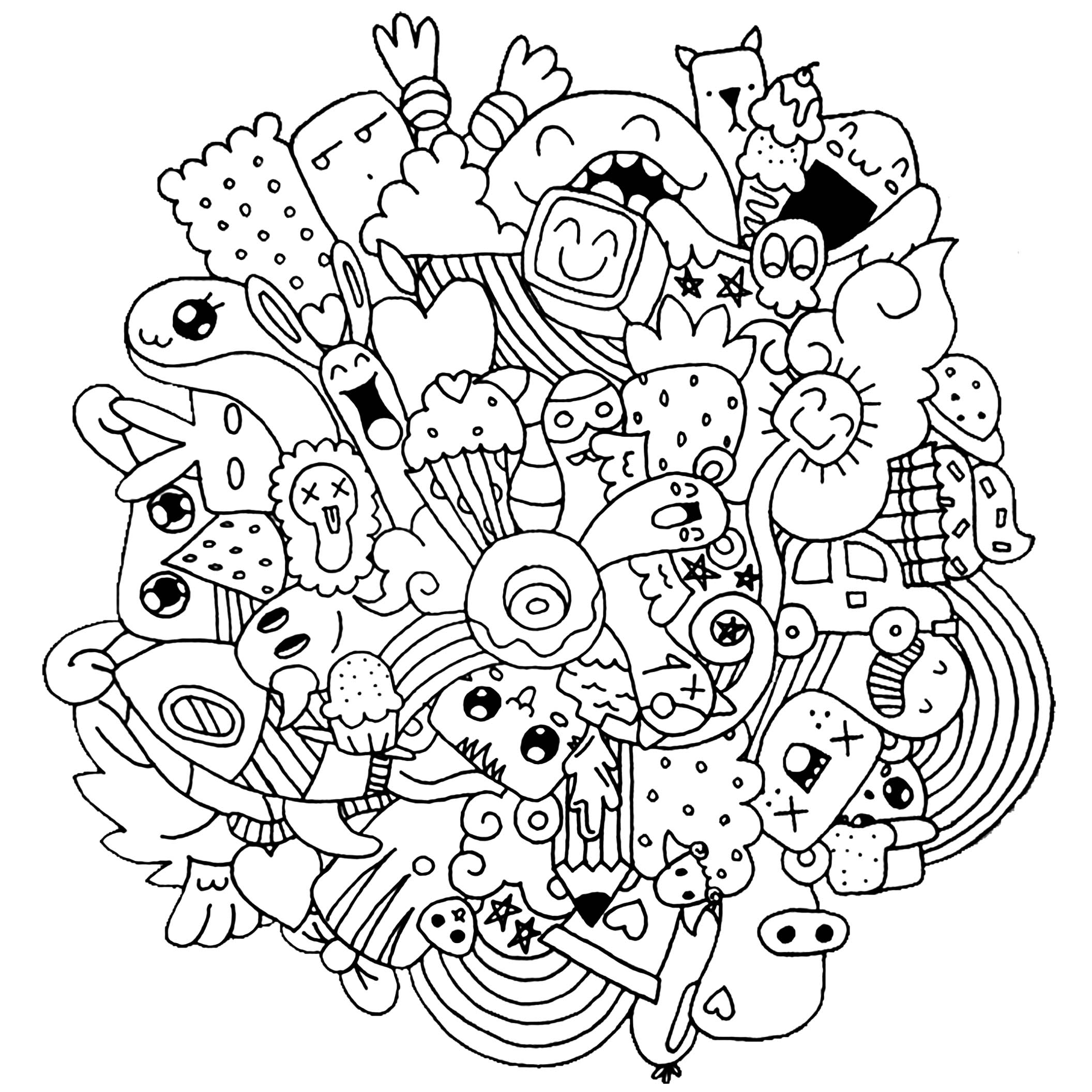 Doodle Coloring Pages Printable Fun For All Ages