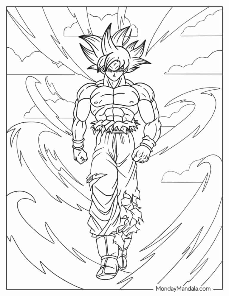 Dragon Ball Z Goku Coloring Pages Free Download