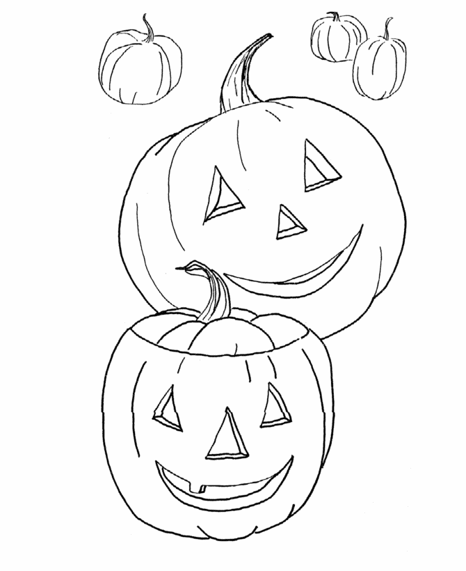 Fall coloring page of pumpkin carving