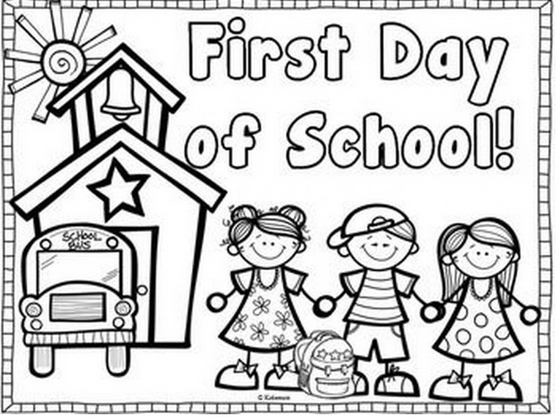 First Day Of Pre K Coloring Sheet Fun