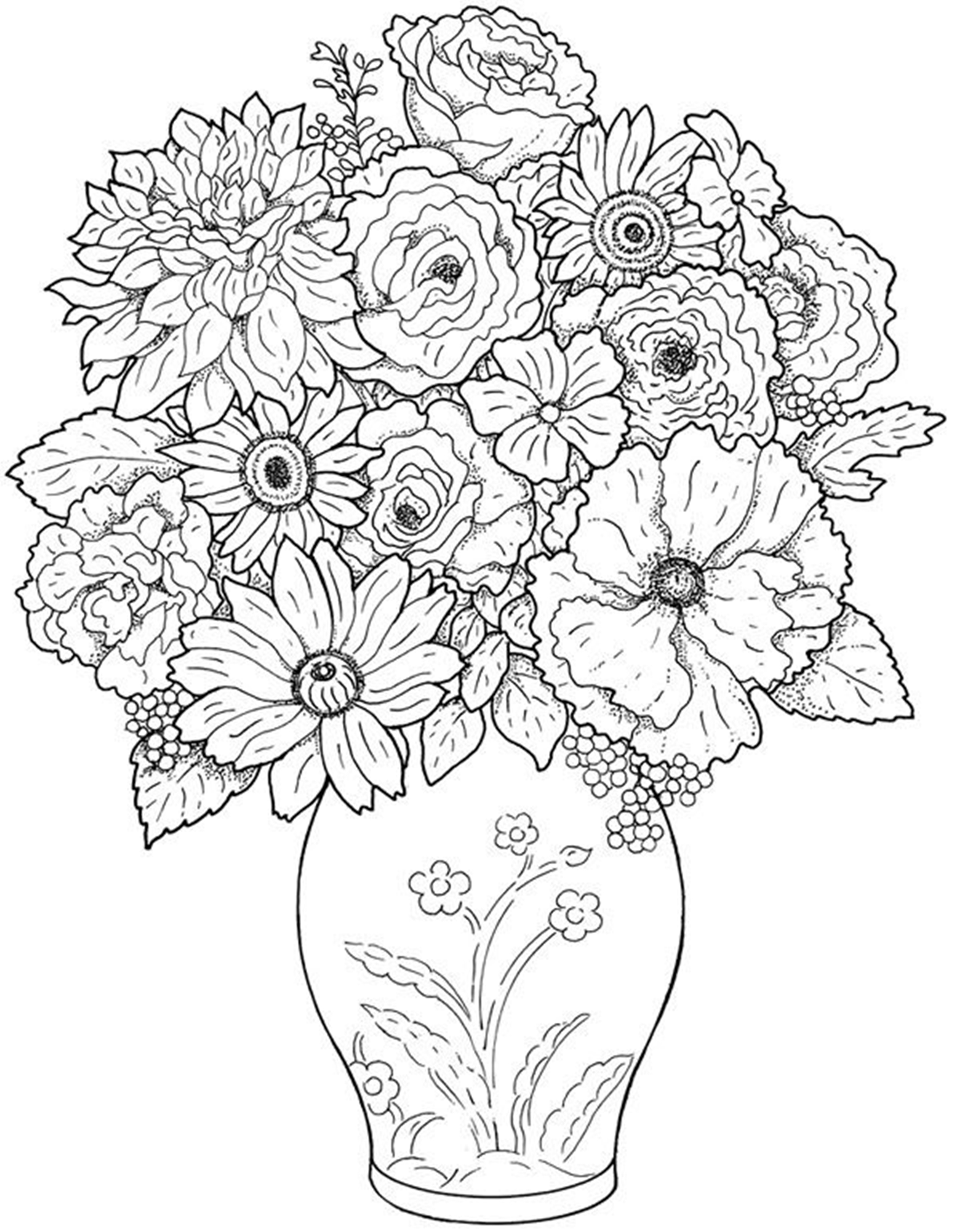 flower coloring pages