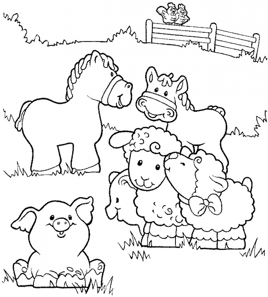 Free Farm Animals Coloring Pages For Preschool Fun