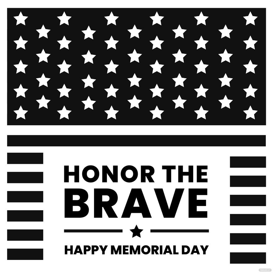 Free Memorial Day Clipart In Black And White