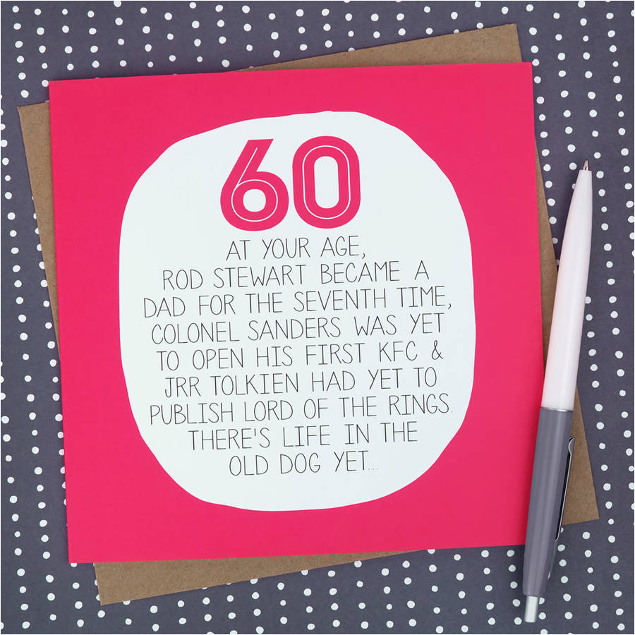 funny 60th birthday card ideas