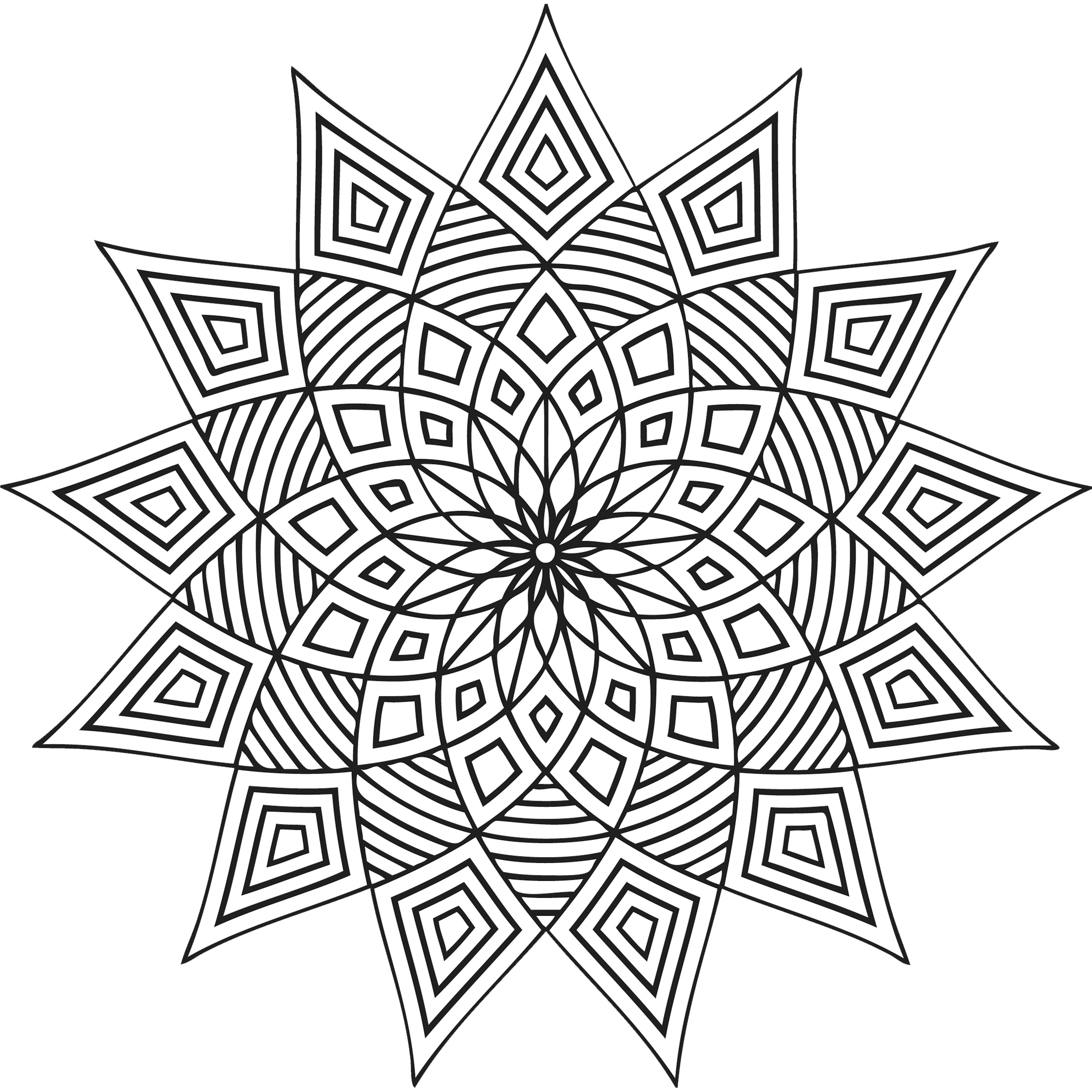 Geometric Shape Coloring Pages