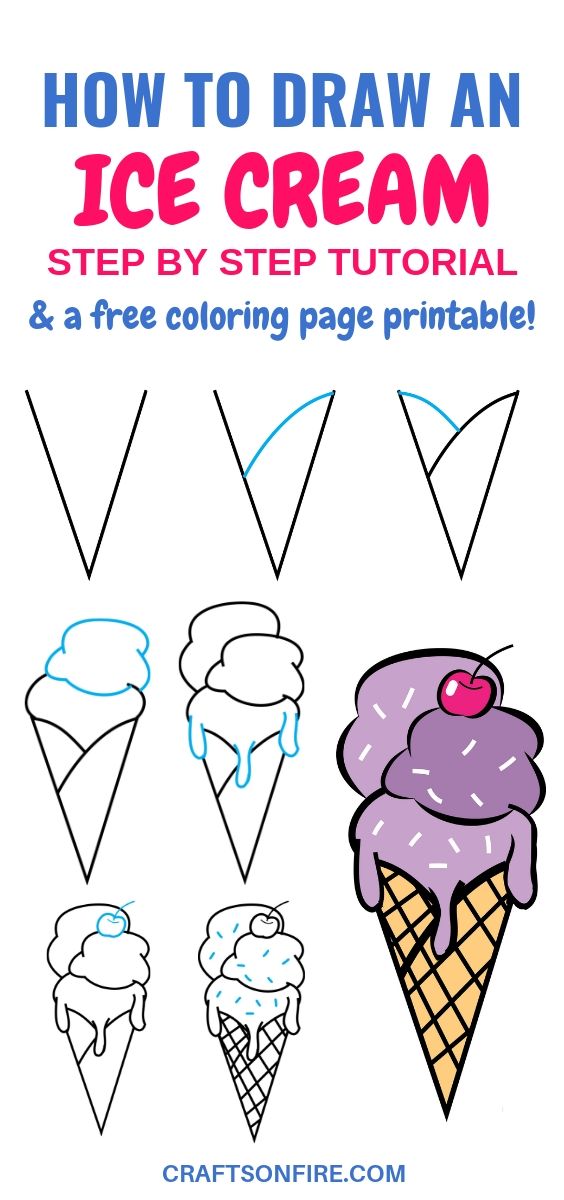 How To Draw An Ice Cream In Easy Steps