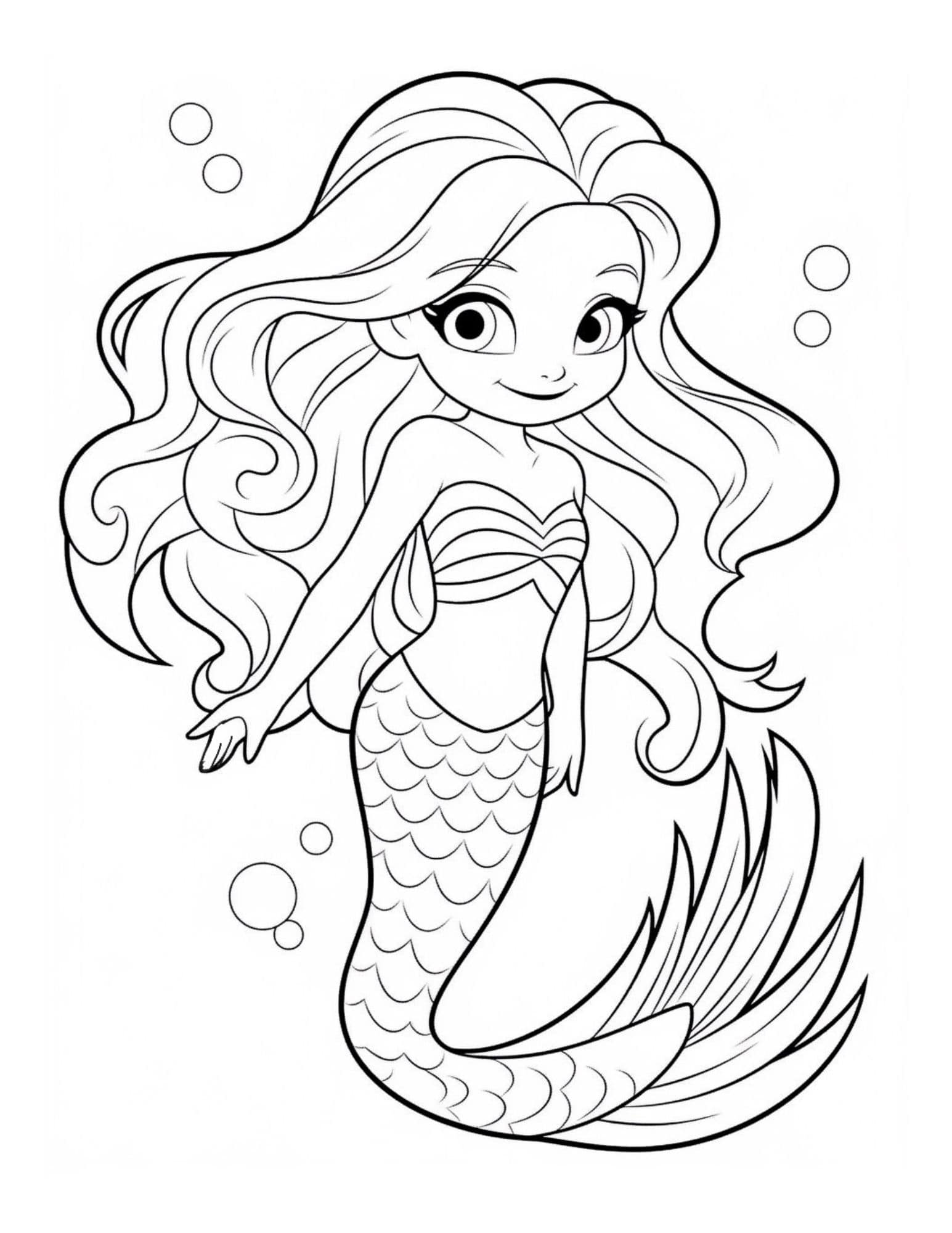 Mermaid Coloring Page