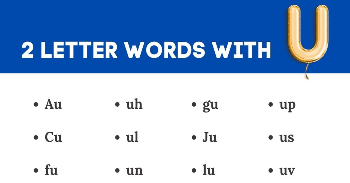 The origins of two-letter words with the letter U