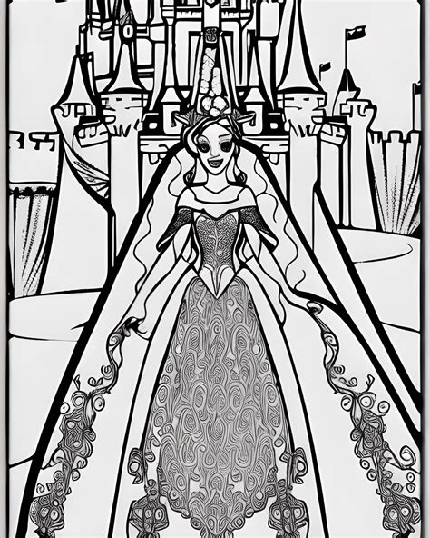 princess and castle coloring pages