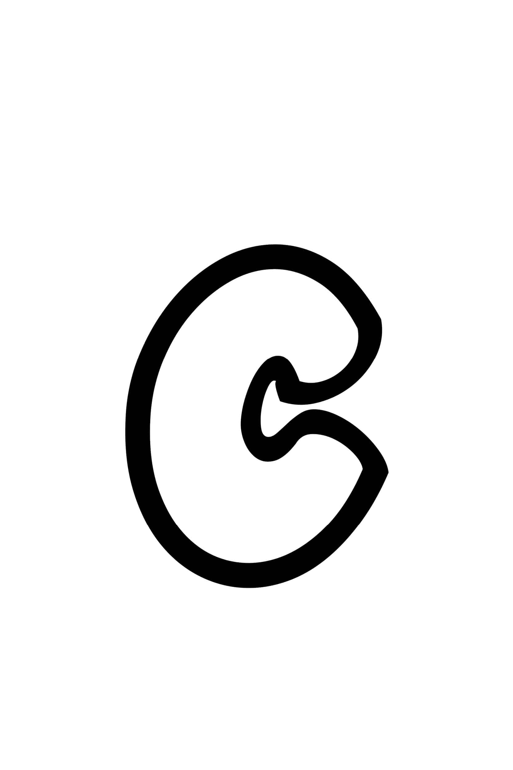 Print Style Lowercase Letter C