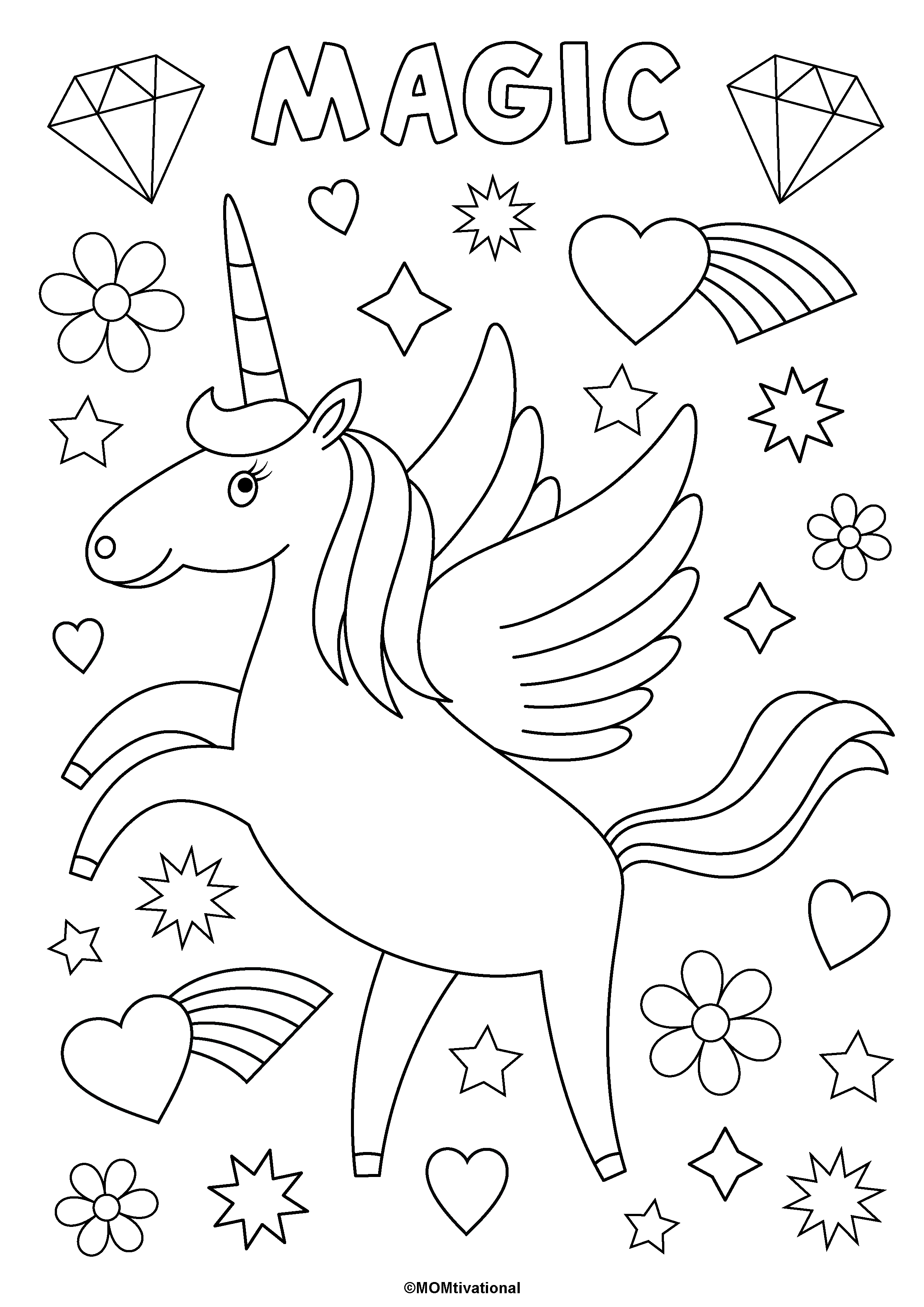 unicorn coloring pages