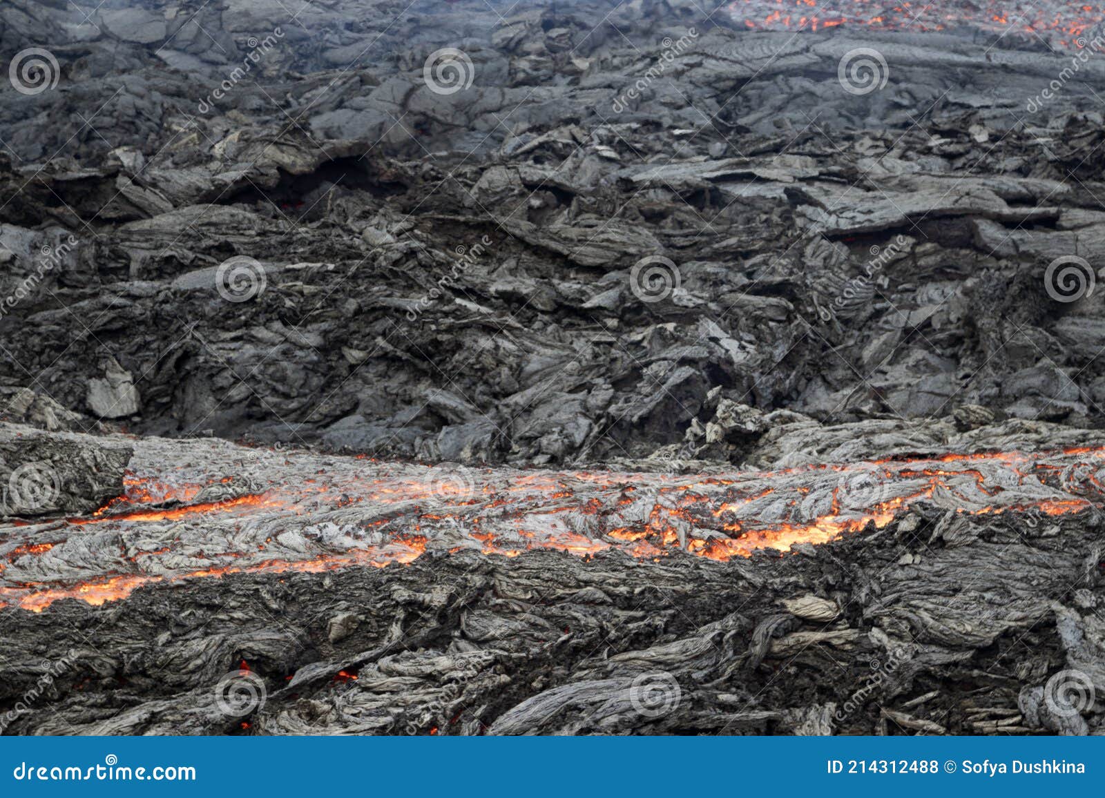 Volcanic eruption texture