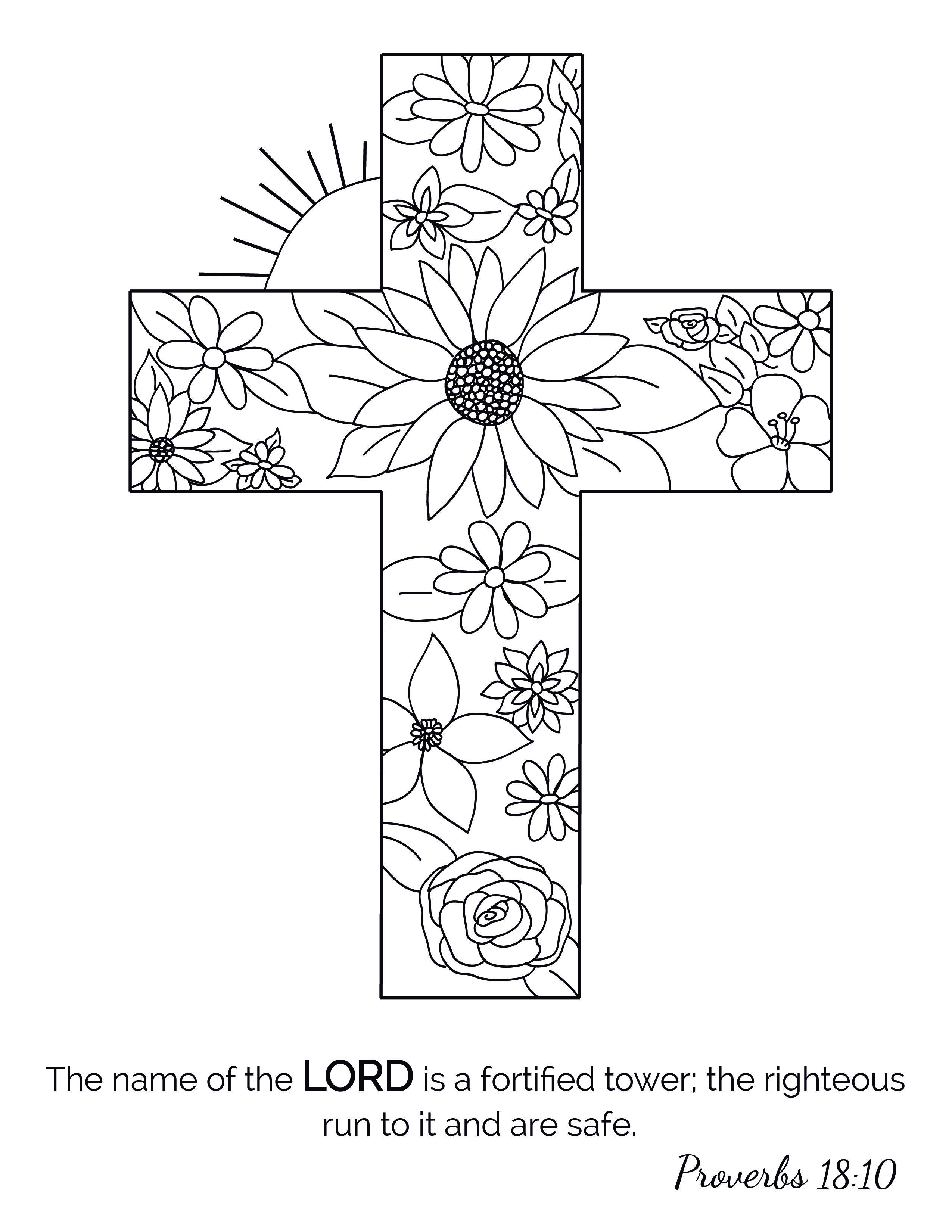 Cross Coloring Pages for Adults