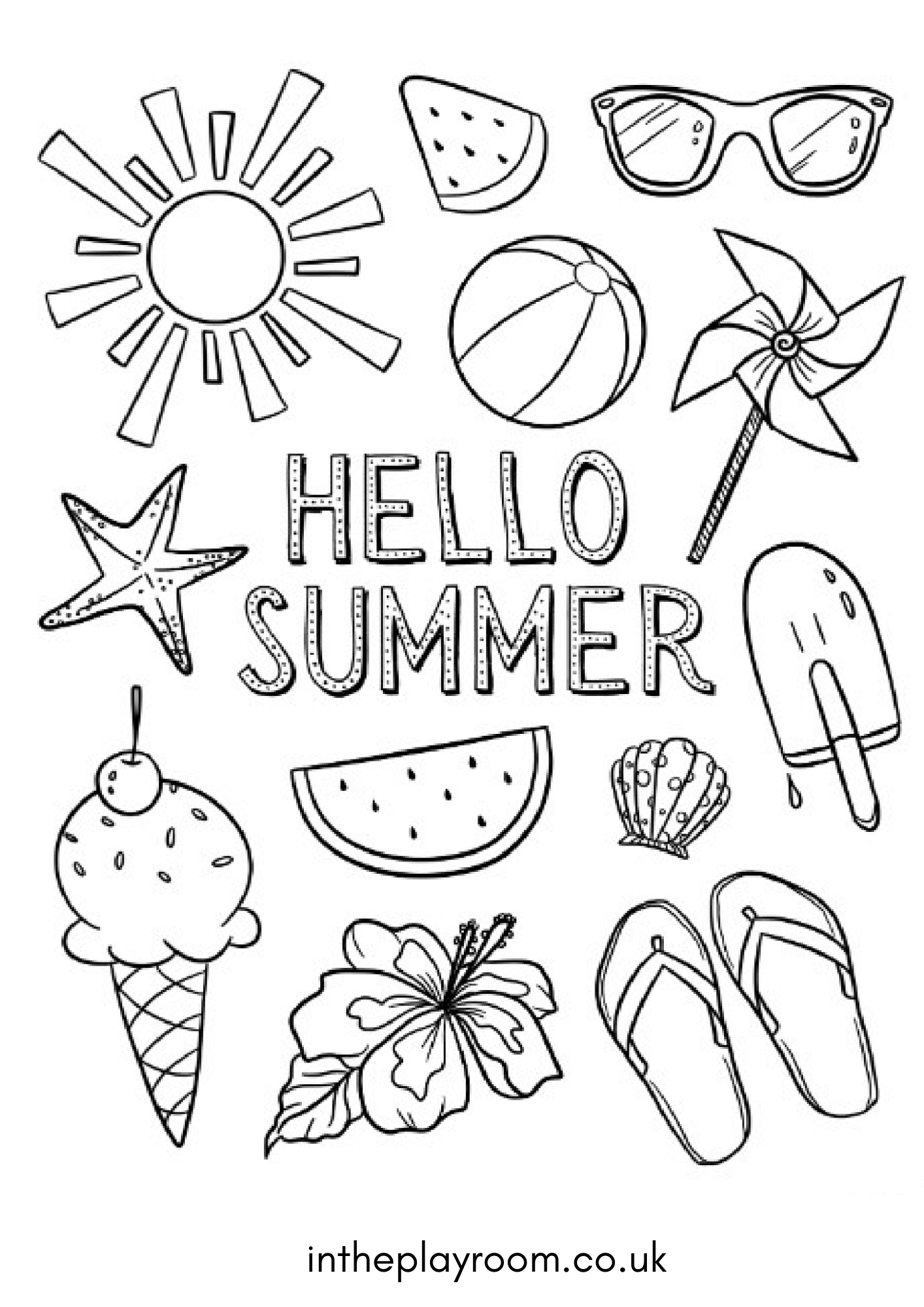 Summer Coloring Pages for Kids