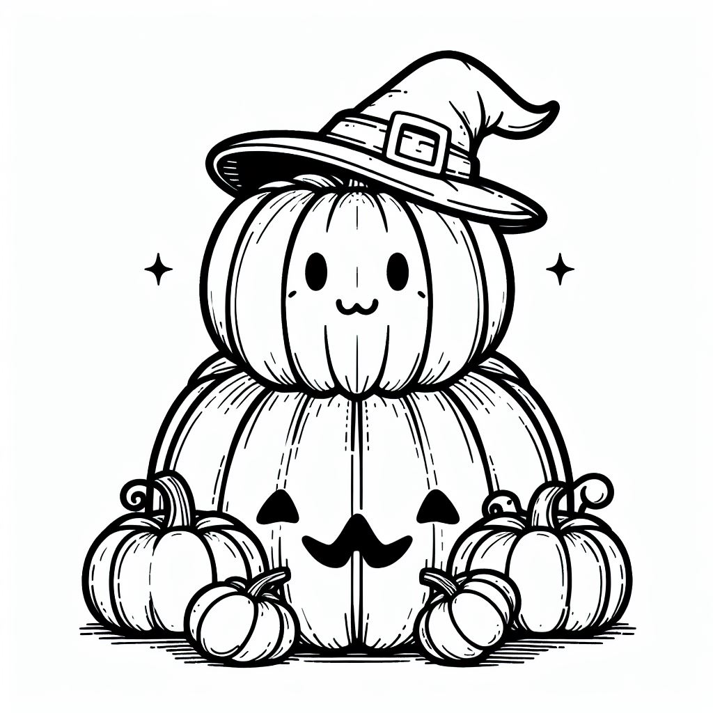 Pumpkin coloring pages for kids